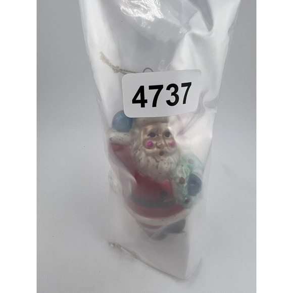 Vintage Home Decorative Blown Glass Santa Claus Christmas Tree Ornament‎ 4" - Picture 6 of 6